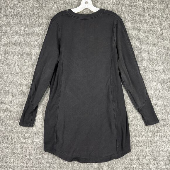 Athleta Dress‎ Womens Medium Black Balance Semi Fitted Above Knee Crew Neck - Picture 3 of 9